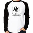 Camiseta Raglan AH The element of surprise Manga Longa - Foca na Moda