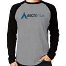 Camiseta Raglan Arch Linux Logo Manga Longa - Foca na Moda Camiseta Raglan Arch Linux Logo Manga Longa - Foca na Moda