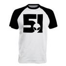 Camiseta Raglan Area 51 Logo ET
