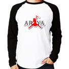 Camiseta Raglan Arya Stark Killing the Night King Manga Longa - Foca na Moda