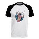 Camiseta Raglan Astronaula no balanço lunar