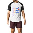 Camiseta Raglan Autismo Amo Apoio Ajudo