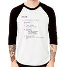 Camiseta Raglan Baby Python Code Manga 3/4 - Foca na Moda