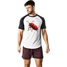 Camiseta Raglan Besouro vermelho