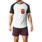 Camiseta Raglan Bolso com batata frita Camiseta Raglan Bolso com batata frita