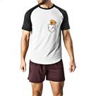 Camiseta Raglan Bolso com pizza