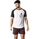 Camiseta Raglan Bolso com rosa