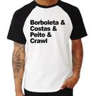 Camiseta Raglan Borboleta & Costas & Peito & Crawl - Foca na Moda Camiseta Raglan Borboleta & Costas & Peito & Crawl - Foca na Moda