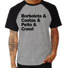 Camiseta Raglan Borboleta & Costas & Peito & Crawl - Foca na Moda Camiseta Raglan Borboleta & Costas & Peito & Crawl - Foca na Moda