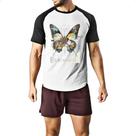 Camiseta Raglan Borboleta Mecanica Interna Cyberpunk