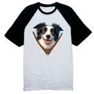 Camiseta Raglan Border Collie no Ziper Camiseta Raglan Border Collie no Ziper