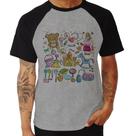 Camiseta Raglan Brinquedos - Foca na Moda