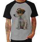 Camiseta Raglan Cachorro Jack Russell Terrier - Foca na Moda
