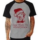 Camiseta Raglan Cachorro Noel - Foca na Moda Camiseta Raglan Cachorro Noel - Foca na Moda