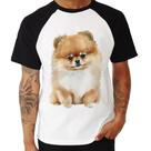 Camiseta Raglan Cachorro Spitz Alemão Lulu da pomerânia - Foca na Moda