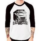 Camiseta Raglan Caminhão Heavy Cargo Caminhoneiro Manga 3/4 - Foca na Moda Camiseta Raglan Caminhão Heavy Cargo Caminhoneiro Manga 3/4 - Foca na Moda