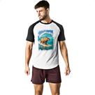 Camiseta Raglan Capivara surfando no Hawaii
