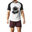 Camiseta Raglan Caravam Explosao Grafite