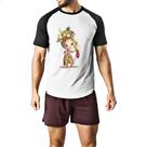 Camiseta Raglan Carmen Miranda Arara Caricatura Camiseta Raglan Carmen Miranda Arara Caricatura