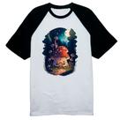 Camiseta Raglan Casa cogumelo dos duendes Camiseta Raglan Casa cogumelo dos duendes