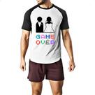 Camiseta Raglan Casamento Game Over Camiseta Raglan Casamento Game Over