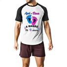 Camiseta Raglan Cha Revelacao Mamae te adora