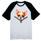 Camiseta Raglan Chihuahua no Ziper