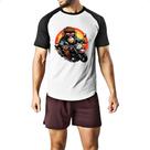 Camiseta Raglan Chimpanze motoqueiro radical II