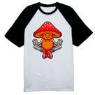 Camiseta Raglan Cogumelo meditando Camiseta Raglan Cogumelo meditando