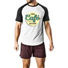 Camiseta Raglan Com cafe tudo e possivel