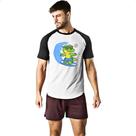 Camiseta Raglan Crocodilo surfista radical
