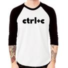 Camiseta Raglan Ctrl+C Manga 3/4 - Foca na Moda