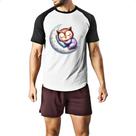 Camiseta Raglan Cute Coruja dormindo na Lua Camiseta Raglan Cute Coruja dormindo na Lua