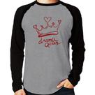 Camiseta Raglan Drama Queen Manga Longa - Foca na Moda Camiseta Raglan Drama Queen Manga Longa - Foca na Moda
