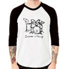 Camiseta Raglan Drummer in Training Manga 3/4 - Foca na Moda