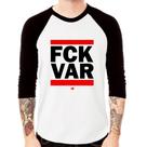 Camiseta Raglan F*CK VAR Manga 3/4 - Foca na Moda
