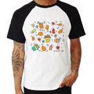Camiseta Raglan Fast Food - Foca na Moda Camiseta Raglan Fast Food - Foca na Moda