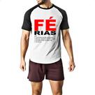 Camiseta Raglan Fe Ferias Frase
