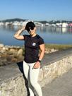 Camiseta Raglan Feminina Preta para Treino Confortável
