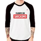 Camiseta Raglan Fluente em sarcasmo Manga 3/4 - Foca na Moda