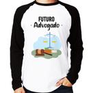 Camiseta Raglan Futuro Advogado Manga Longa - Foca na Moda