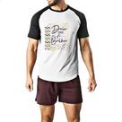 Camiseta Raglan Gospel Deixe a fe brilhar