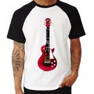 Camiseta Raglan Guitar Píxel - Foca na Moda