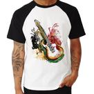 Camiseta Raglan Guitarra Reggae - Foca na Moda Camiseta Raglan Guitarra Reggae - Foca na Moda