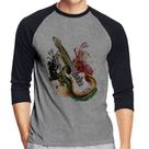 Camiseta Raglan Guitarra Reggae Manga 3/4 - Foca na Moda Camiseta Raglan Guitarra Reggae Manga 3/4 - Foca na Moda