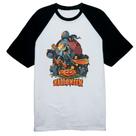 Camiseta Raglan Halloween Bruxa voando vassoura Camiseta Raglan Halloween Bruxa voando vassoura
