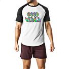 Camiseta Raglan Hippie Psicodélico Boas Vibracoes Camiseta Raglan Hippie Psicodélico Boas Vibracoes