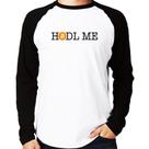 Camiseta Raglan Hodl me Bitcoin BTC Manga Longa - Foca na Moda Camiseta Raglan Hodl me Bitcoin BTC Manga Longa - Foca na Moda