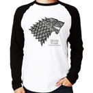 Camiseta Raglan House Stark: Winter is Coming Manga Longa - Foca na Moda