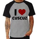 Camiseta Raglan I love cuscuz - Foca na Moda Camiseta Raglan I love cuscuz - Foca na Moda